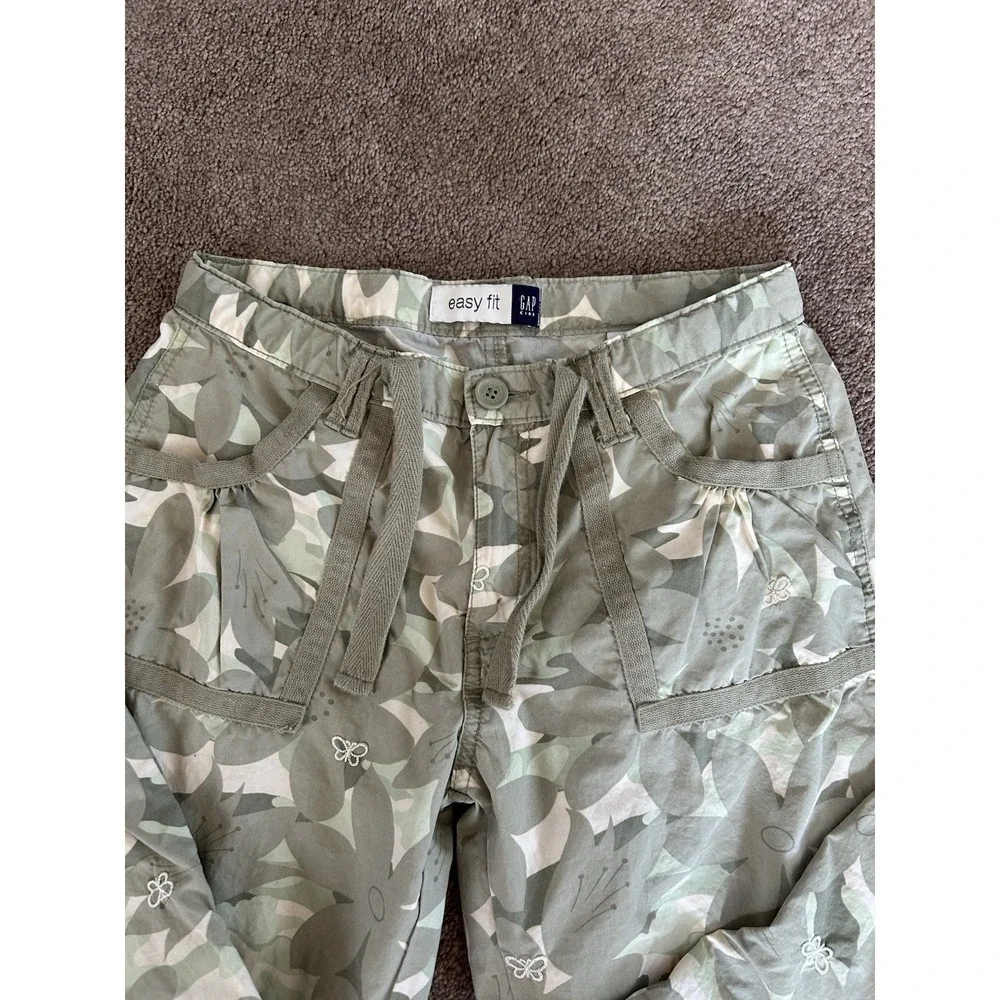 Vintage Y2K Gap Kids Easyfit Size 14 Camo Floral Cargo Pants
